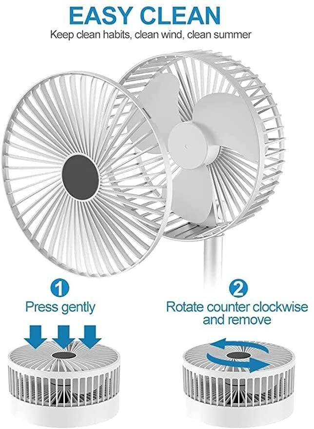 Portable mini desk fan with USB rechargeable