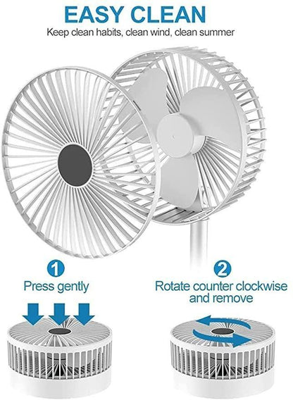 Portable mini desk fan with USB rechargeable